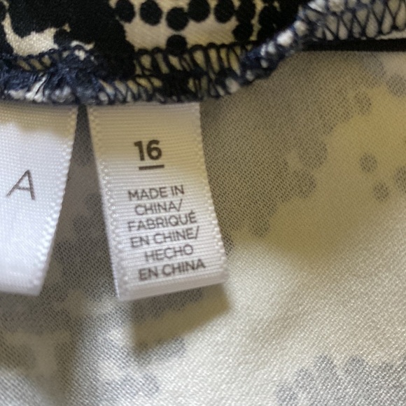 Raffaella ankle pants stretchy size 16 black white business casual - Picture 5 of 6